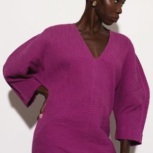 MARA HOFFMAN NWT LUPITA DRESS IN BERRY, size small